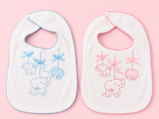 Baby Bibs (2 Colours & 2 Designs)