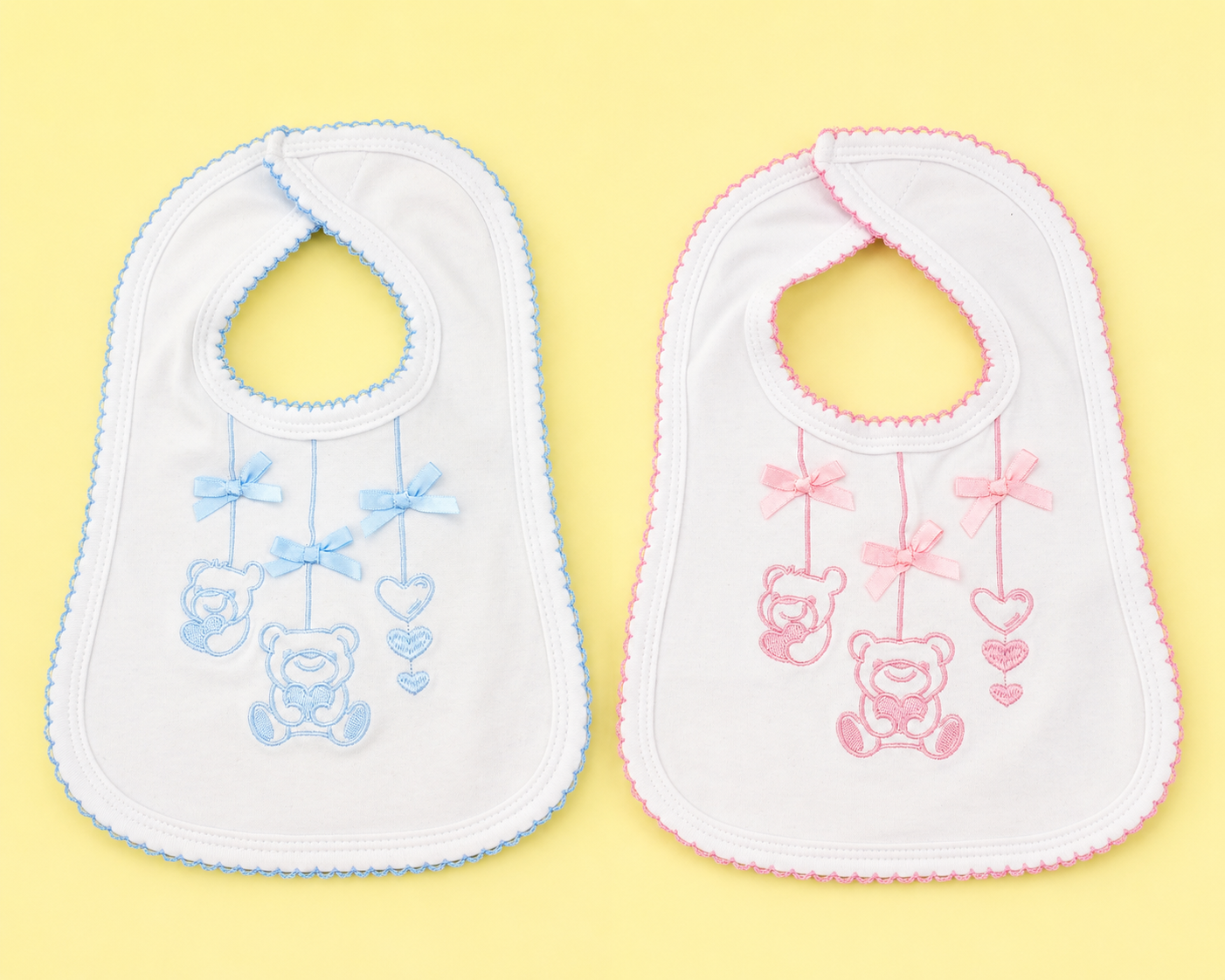 Baby Bibs (2 Colours & 2 Designs)