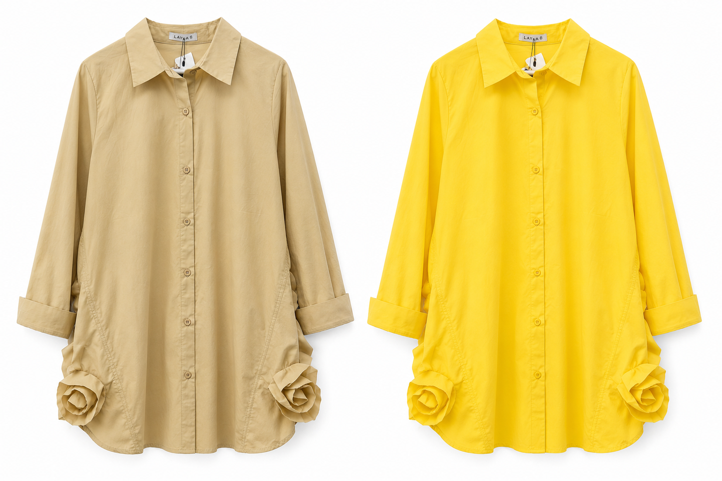 Cotton Rose Detail Shirt – Effortless Everyday Style