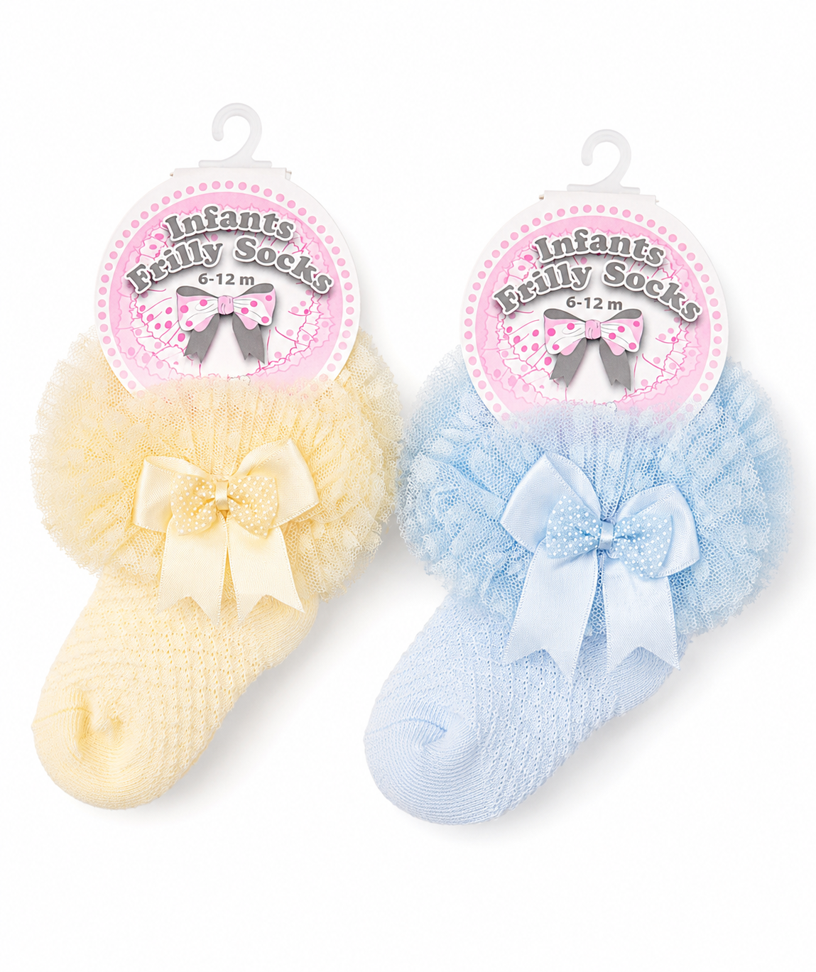 Infants Frilly Lace Bow Socks