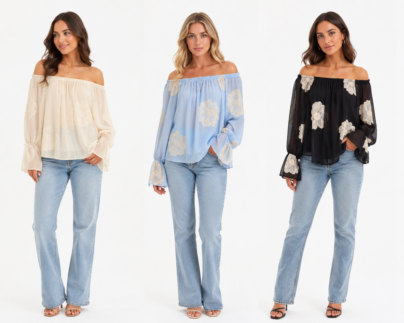 Lona Satin Embossed Blouse
