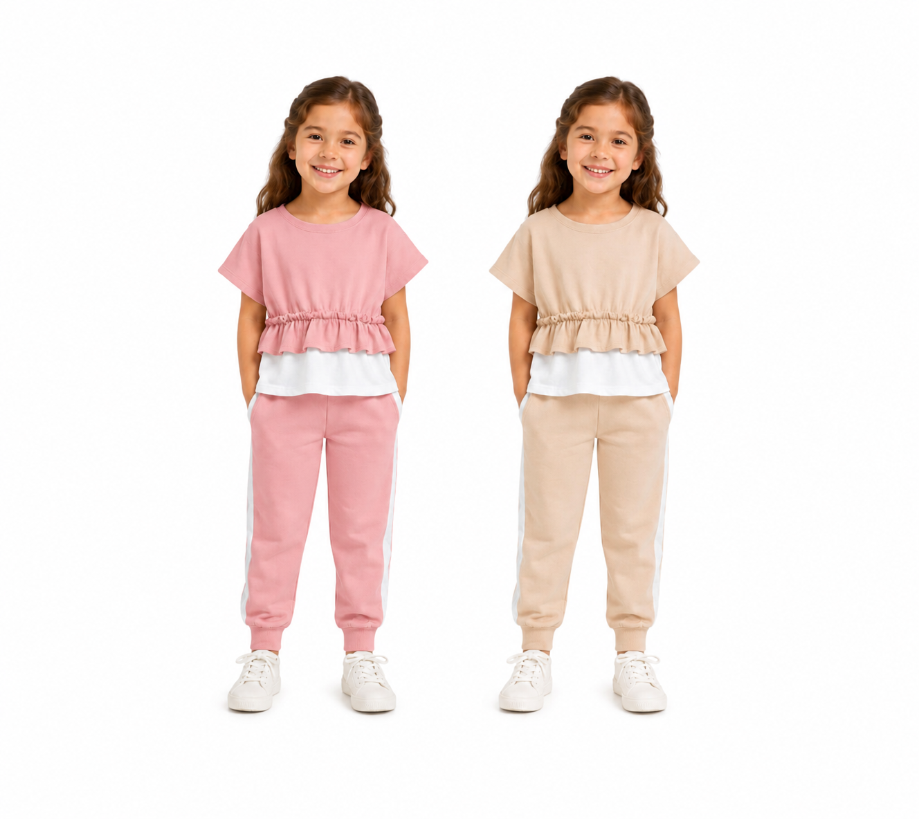 Girls Frill Hem Lounge Co-Ord Set